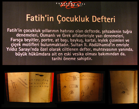 Fatih'in çocukluk defteri