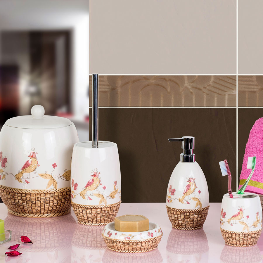 Pembe Banyo Aksesuarları 5 224cc_Bird_Banyo_Aksesuarlari