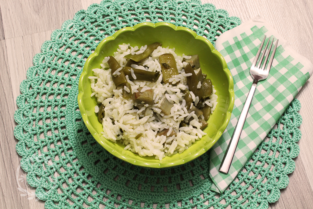 Enginarlı Fasulyeli Zeytinyağlı Pilav 4 enginarlı pilav