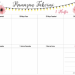 Çocuklar İçin Ramazan Takvimi 2017