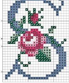 etamin harf şablonu çiçekli