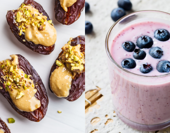 Badem, ceviz, kuru kayısı ve taze meyvelerle hazırlanmış sağlıklı şekersiz atıştırmalık tabağı.