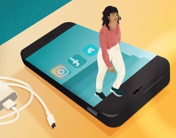 Doğada yürüyen veya kitap okuyan, telefon ve sosyal medyadan uzak bir kişi.