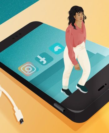 Doğada yürüyen veya kitap okuyan, telefon ve sosyal medyadan uzak bir kişi.