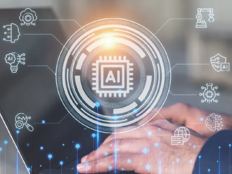 Bir kişi, akıllı telefon ve bilgisayar kullanarak günlük işlerini yönetiyor; evinde ve iş yerinde teknolojinin sunduğu kolaylıklardan faydalanıyor.